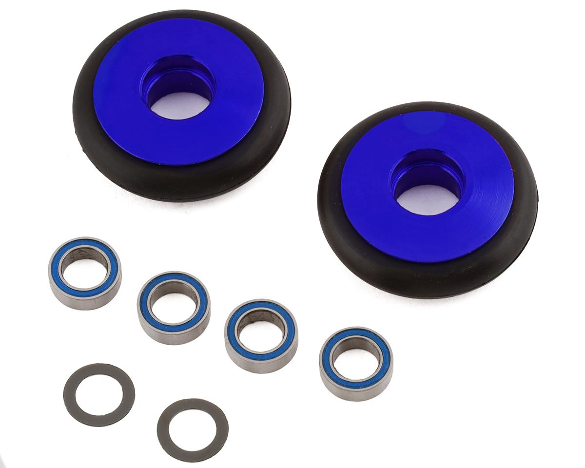 Traxxas Bandit/Rustler/Stampede 2WD Aluminum Wheelie Bar Wheels (Blue) (2)