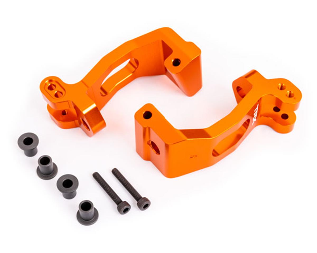 Traxxas Sledge Aluminum Caster Blocks Left & Right (Orange) (2)