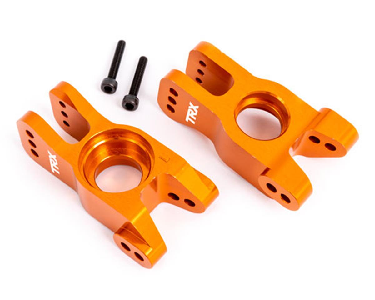 Traxxas Aluminum Rear Stub Axle Carriers Left & Right (Orange) (2)