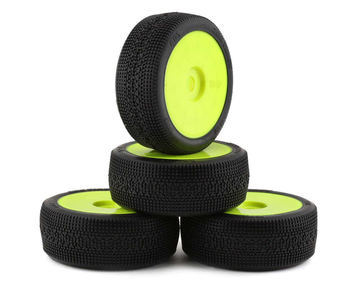 TZO Tires 401 1/8 Buggy Pre-Glued Tire Set (Yellow) (4) (Soft)