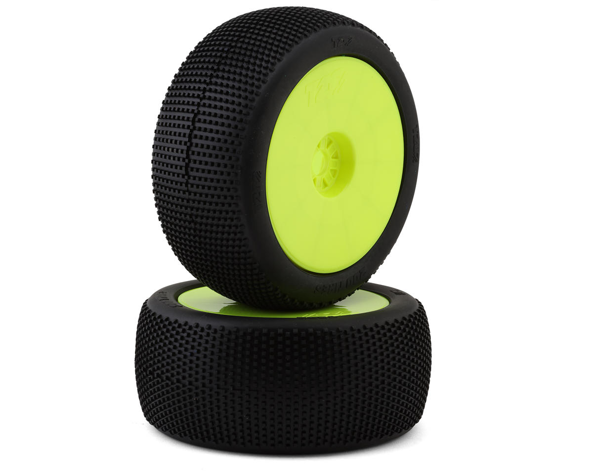 TZO Tires 202 1/8 Truggy Non-Glued Tire Set (Yellow) (2) (Medium)