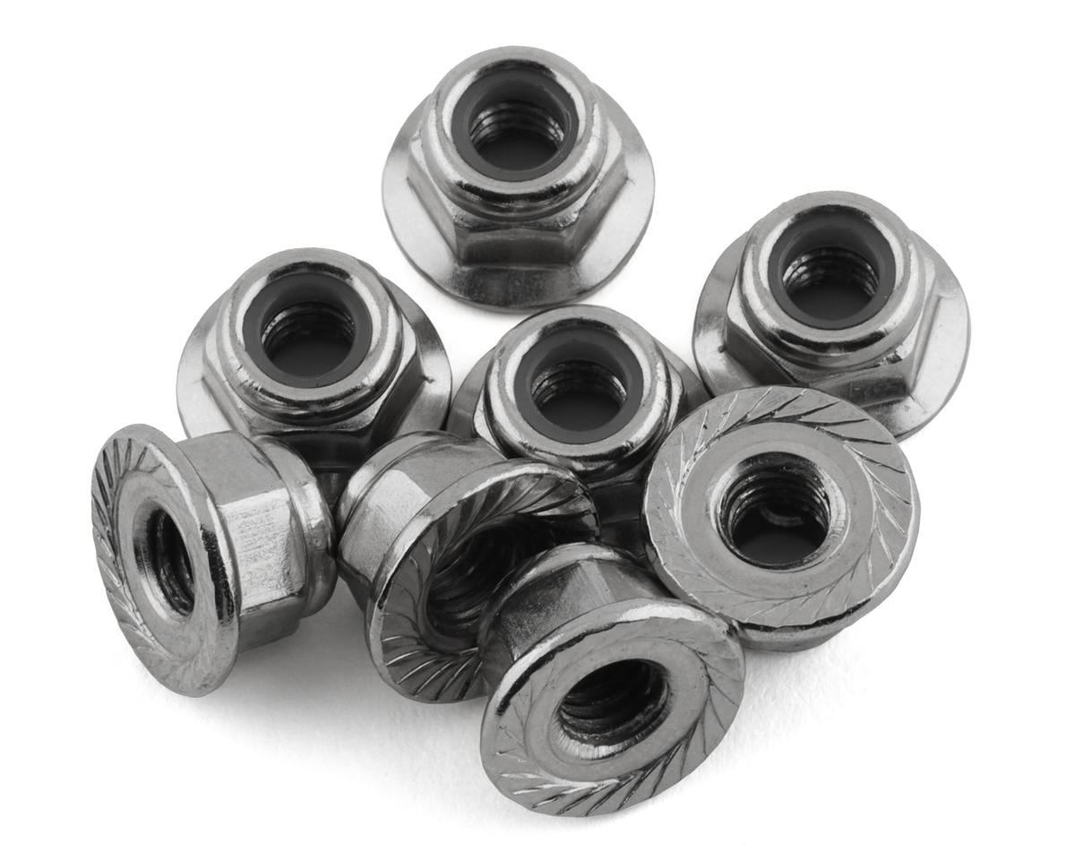 UDI RC 4mm Flanged Nylon Insert Locknut (8)