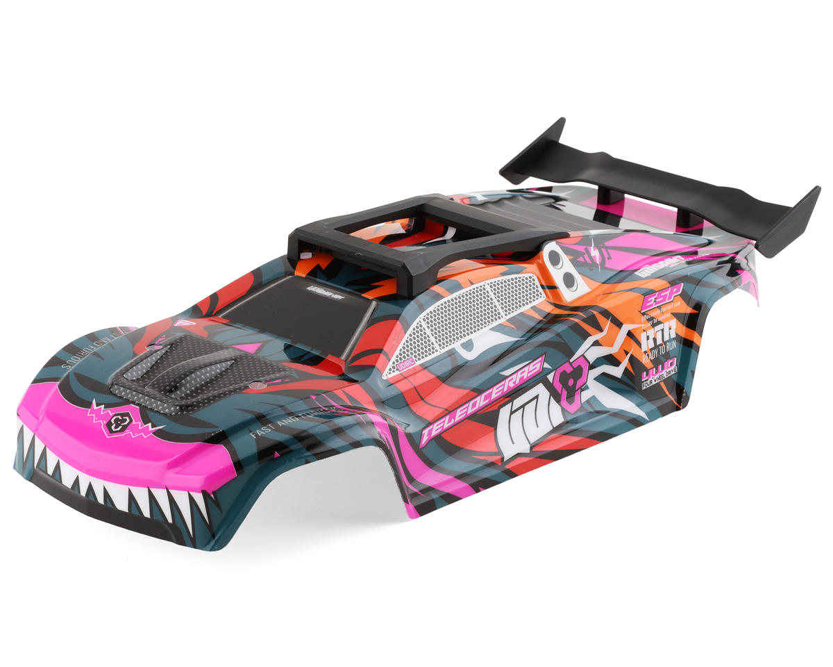 UDI RC 1/12 Teleoceras Monster Truck Body (Pink/Red/Orange)