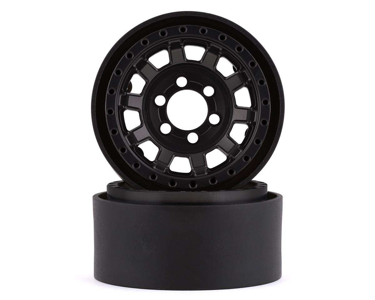 Vanquish Products KMC KM236 Tank 1.9" Beadlock Crawler Wheels (Black) (2)