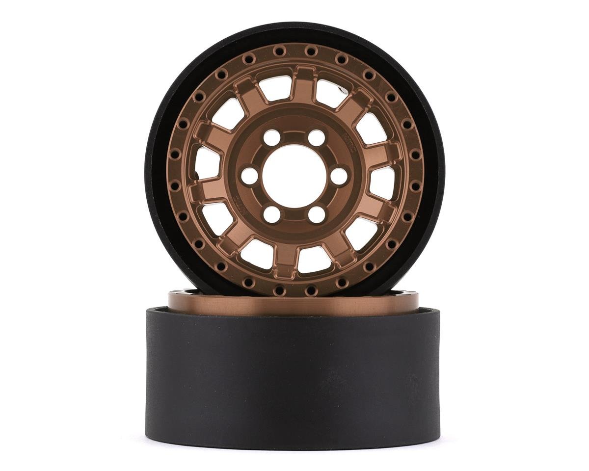 Vanquish Products KMC KM236 Tank 1.9" Beadlock Crawler Wheels (Bronze) (2)