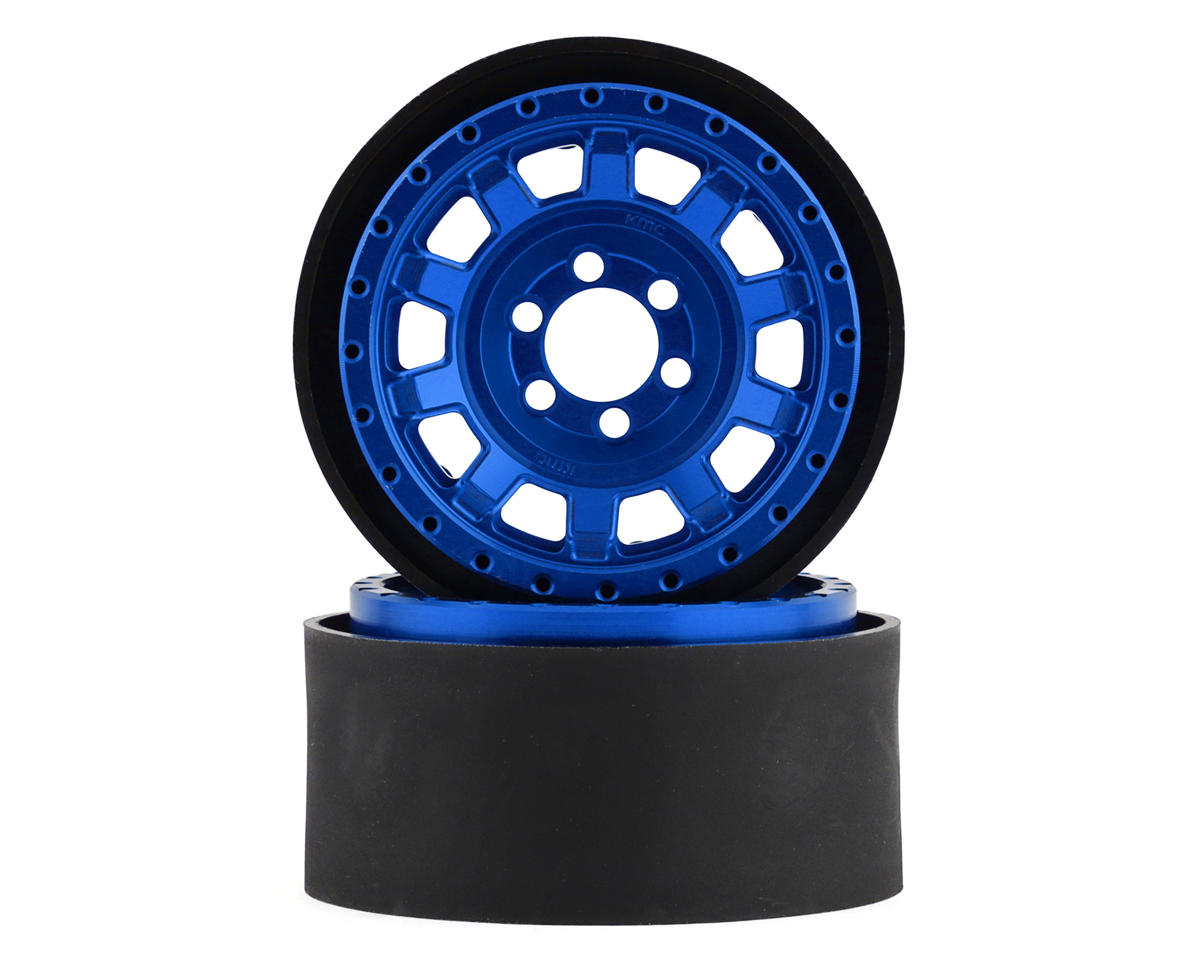Vanquish Products KMC KM236 Tank 2.2" Beadlock Crawler Wheels (Blue) (2)