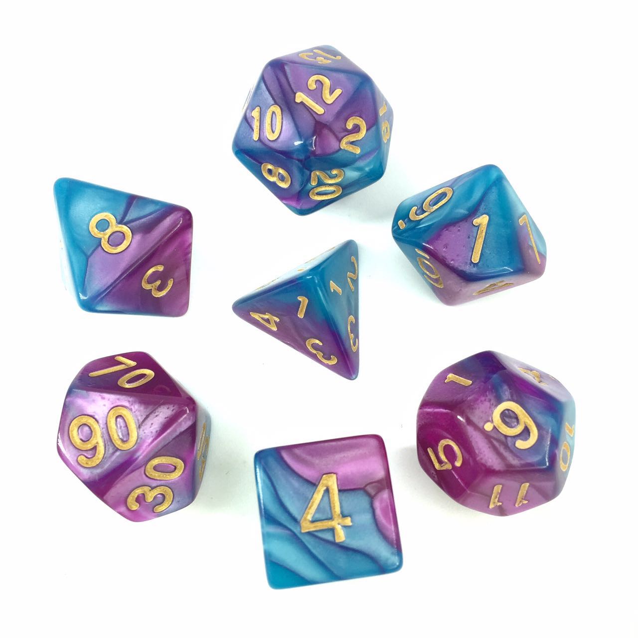 HDB-12: Blend - Blue/Bright Purple Poly Set (7)