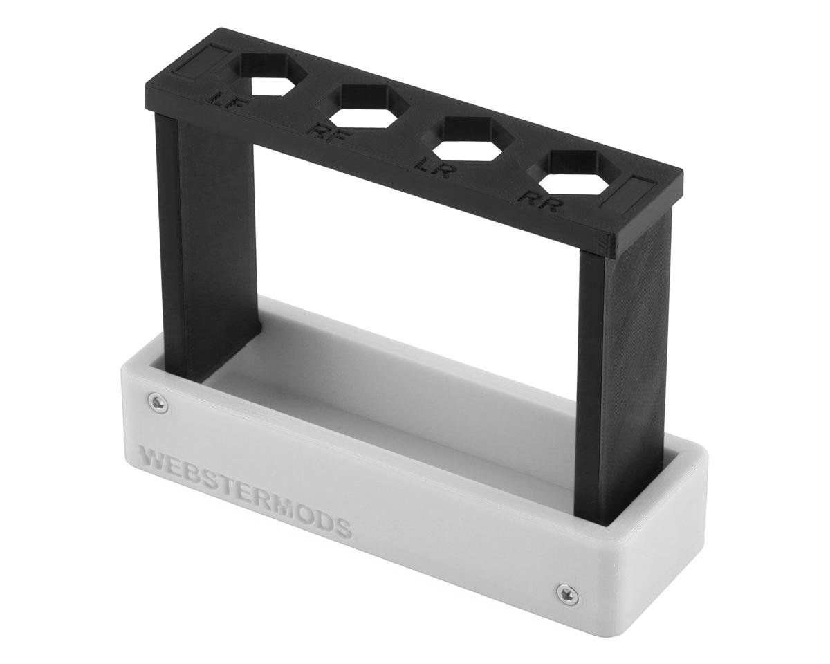 Webster Mods 1/10 & 1/8 Compact Folding Shock Stand (Clear)