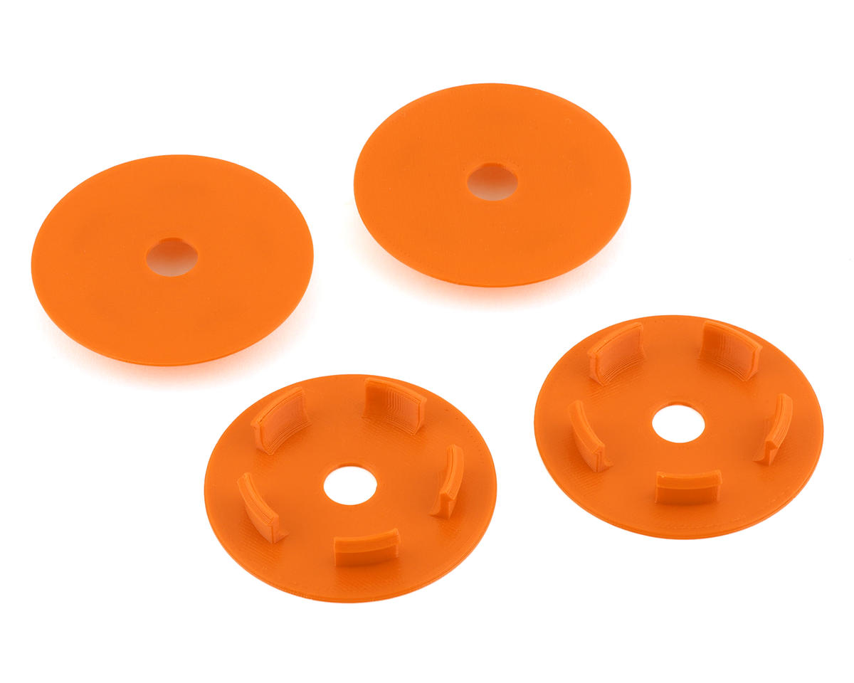 Webster Mods Solid Spoked Wheel Mud Plugs for Traxxas Slash (Orange) (4)
