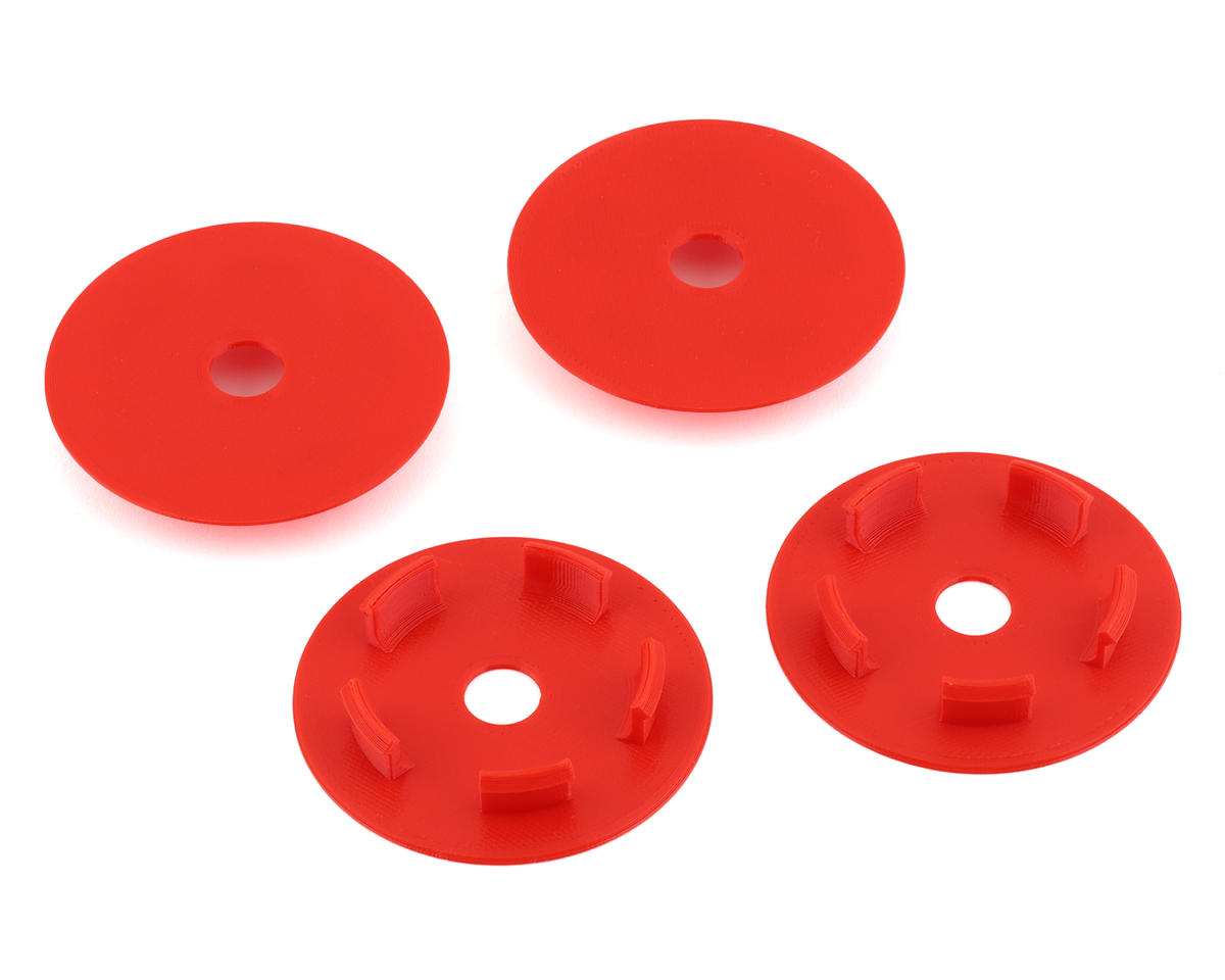 Webster Mods Solid Spoked Wheel Mud Plugs for Traxxas Slash (Red) (4)