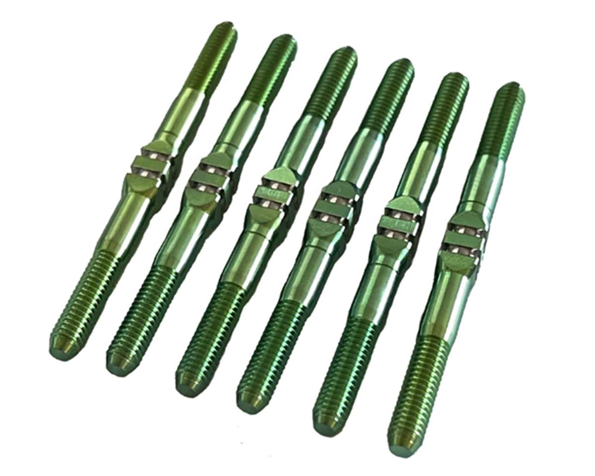Whitz Racing Products HyperMax TLR 22 5.0 AC/DC/SR 3.5mm Titanium Turnbuckle Kit (Green)