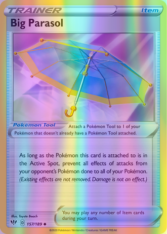 Big Parasol - 157/189 (SWSH03) Uncommon - Near Mint Reverse Holofoil