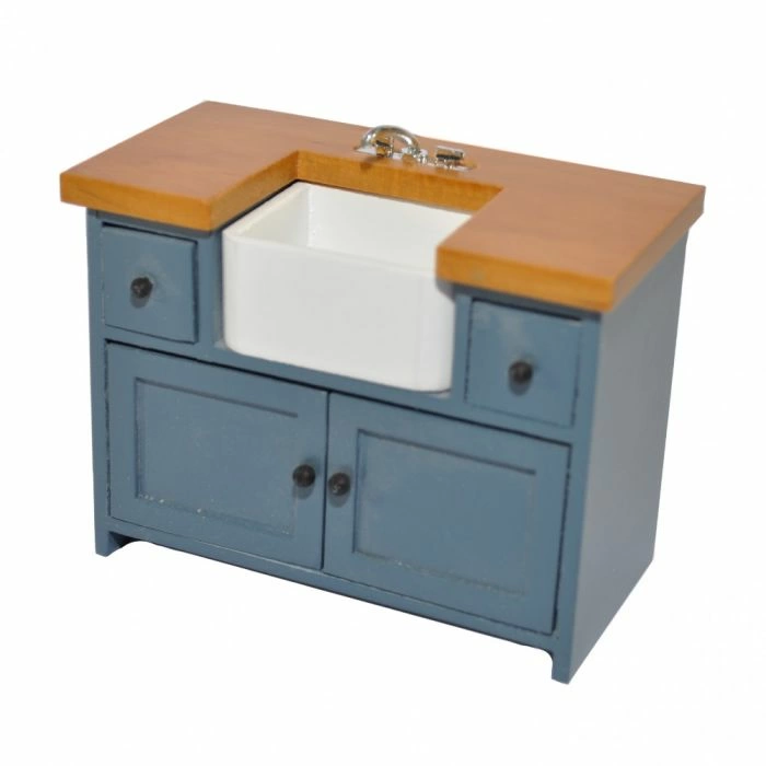 Blue and Pine Sink Unit