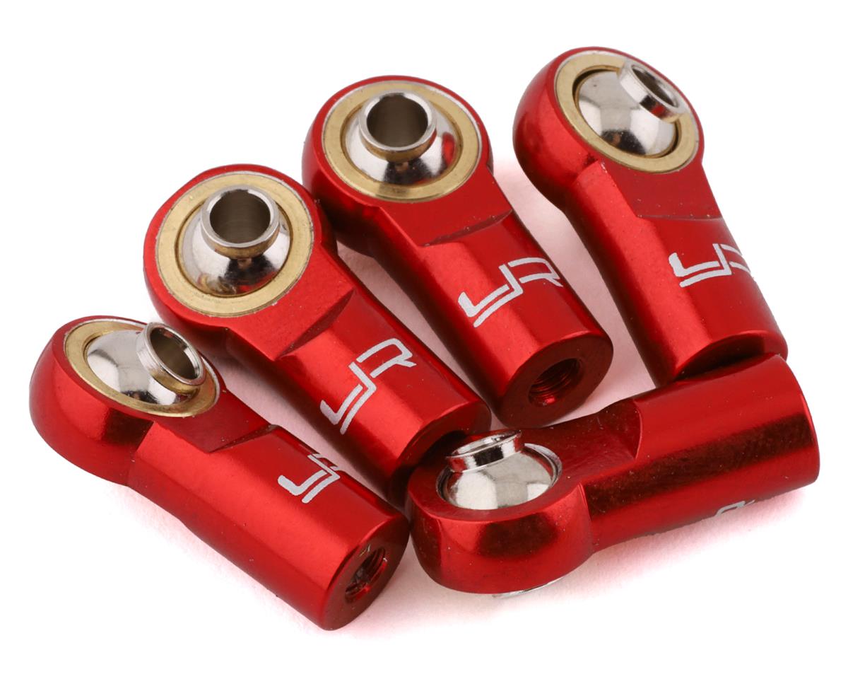 Yeah Racing 3mm Aluminum Threaded Rod Ends (Red) (5) (Standard Thread)
