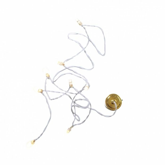 Warm White Battery Lights On White String