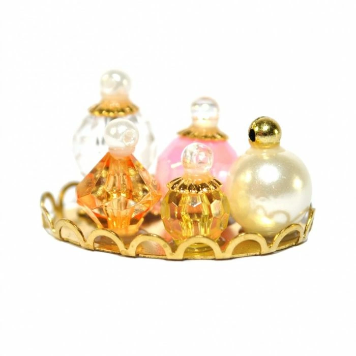 Perfume Tray with 5 Bottles