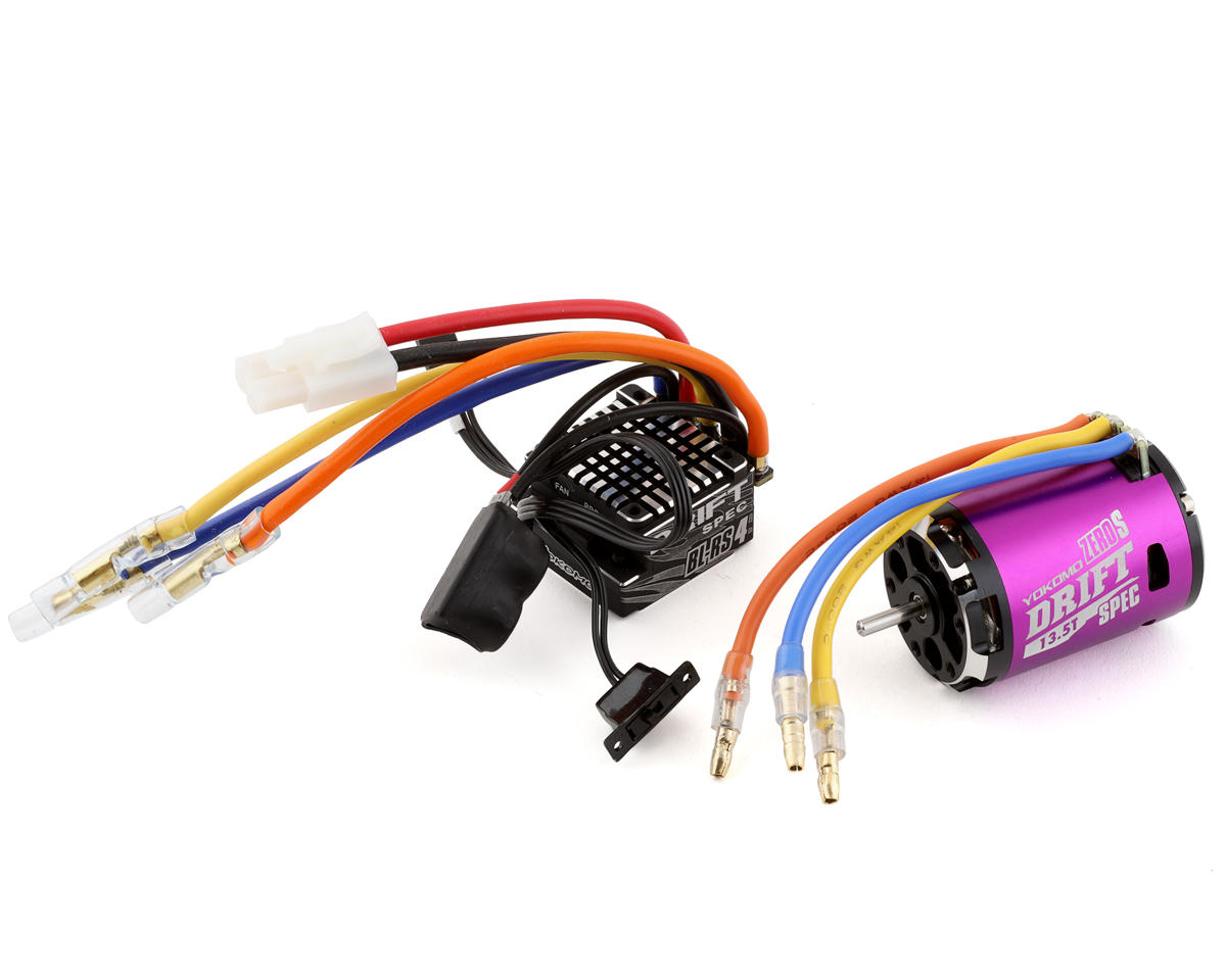Yokomo BL-RS4 Drift Spec Sensored Brushless ESC/Zero S Drift Spec Motor Combo (13.5T) (Purple)