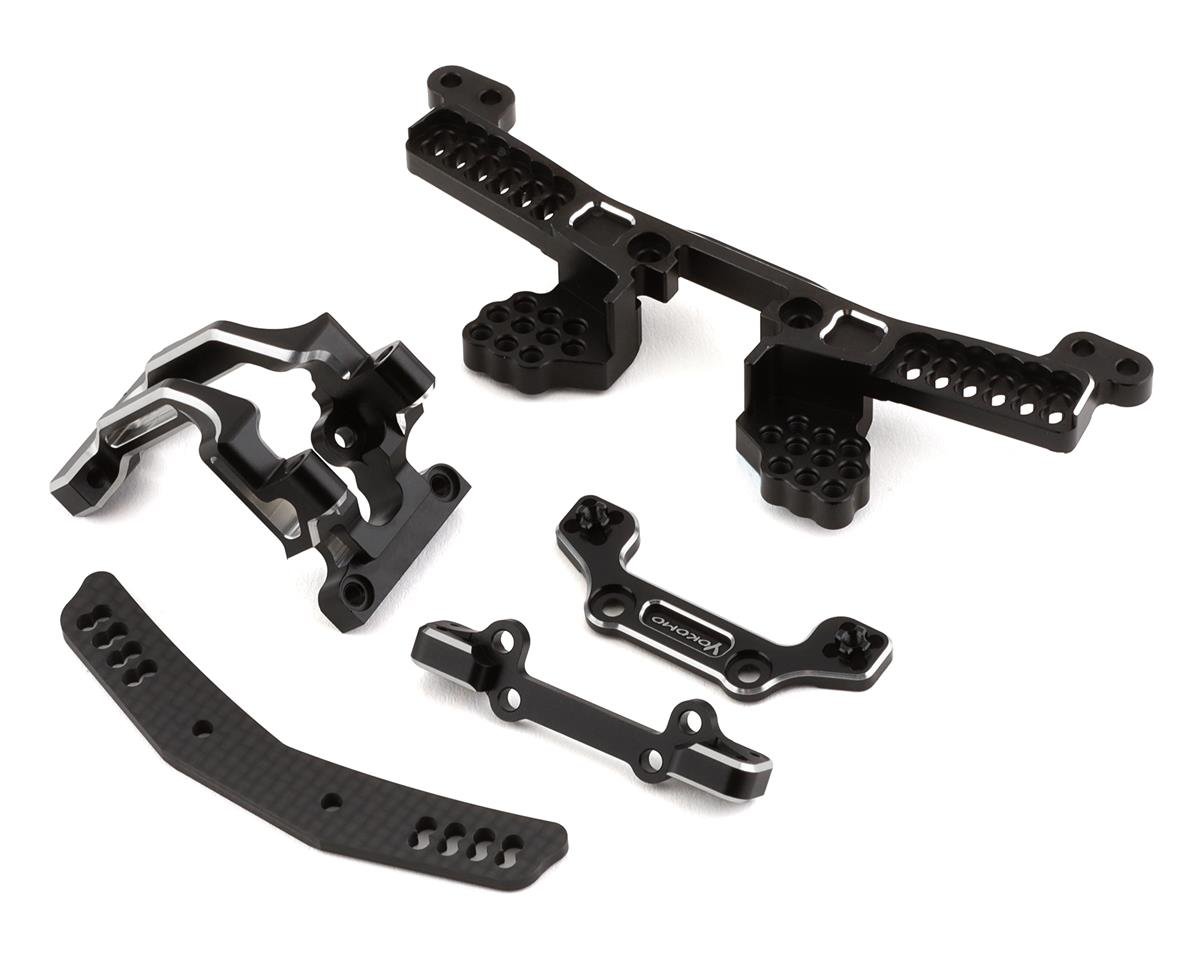 Yokomo YD-2S Aluminum Adjustable Body Mount/Shock Tower Set (Black)
