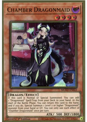 Chamber Dragonmaid (MGED-EN022) Gold Rare - Near Mint 1st Edition