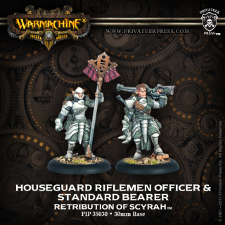 Warmachine: Retribution - Houseguard Riflemen Officer & Standard, Unit
