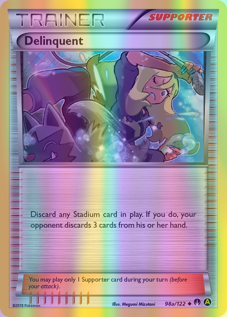 Delinquent - 098b/122 (BKP) Alternate Art Promo - Near Mint Reverse Ho